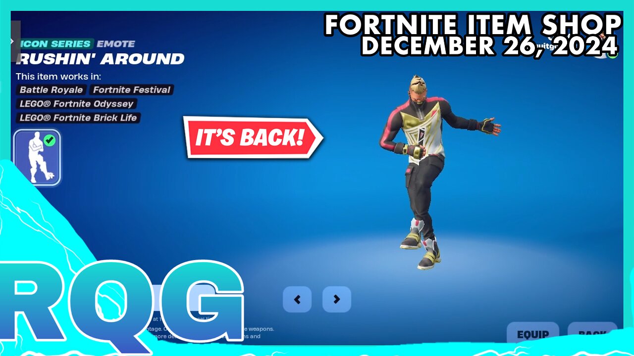 RUSHIN’ AROUND & SLALOM STYLE IS FINALLY BACK! FORTNITE ITEM SHOP (December 26, 2024)