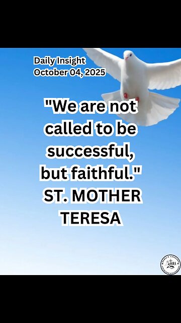 Daily Insight October 04, 2025 #faith #saint #Insight
