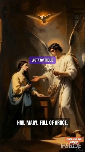 HAIL MARY FULL OF GRACE THE LORD IS WITH THEE #truth #jesus #christ #king #mary #joseph #ihs #church