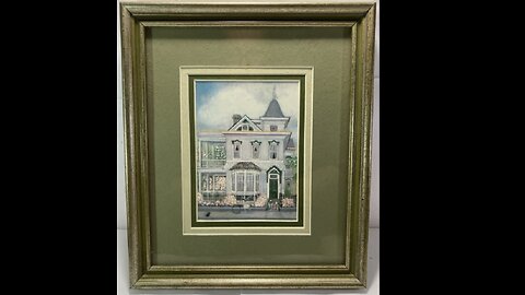 Vintage 1987 Framed Wall Art 9x11 "VICTORIAN SPRINGTIME" by Bonnie Holden (UGC)