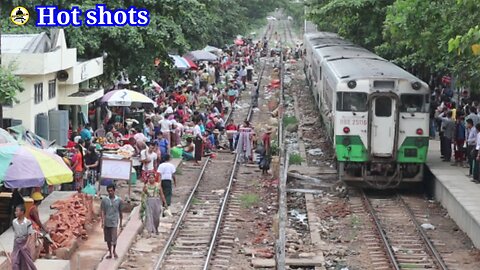 Near the train station.