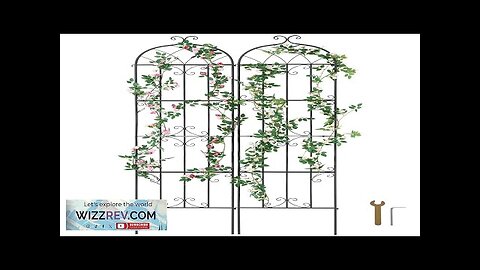 2 Packs Metal Garden Trellis for Climbing Plant Support 87x20 in Rustproof Review