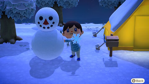 Animal Crossings New Horizons Built A Snowman (Merry Christmas/Happy Holidays Everyone)