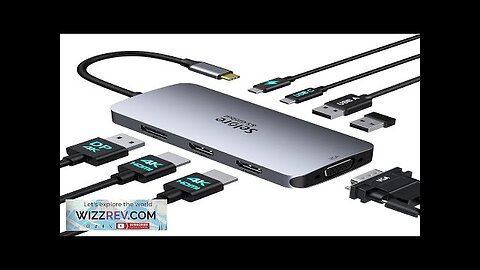 USB C Docking Station Dual HDMI Monitor Adapter Selore USB C Hub Review