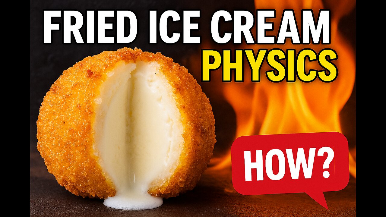 🍦 3 Reasons Fried Ice Cream Stays Frozen — The Physics Explained 🔥