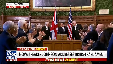 Speaker Johnson makes HISTORY with UK Parliament address