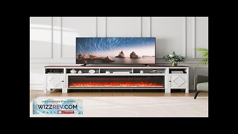 VEVOR 100" Fireplace TV Stand with 20 LED Lights Remote Control Review