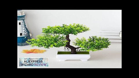 Artificial Plastic Plants Bonsai Small Tree Pot Fake Plant Potted Flower Garden Review