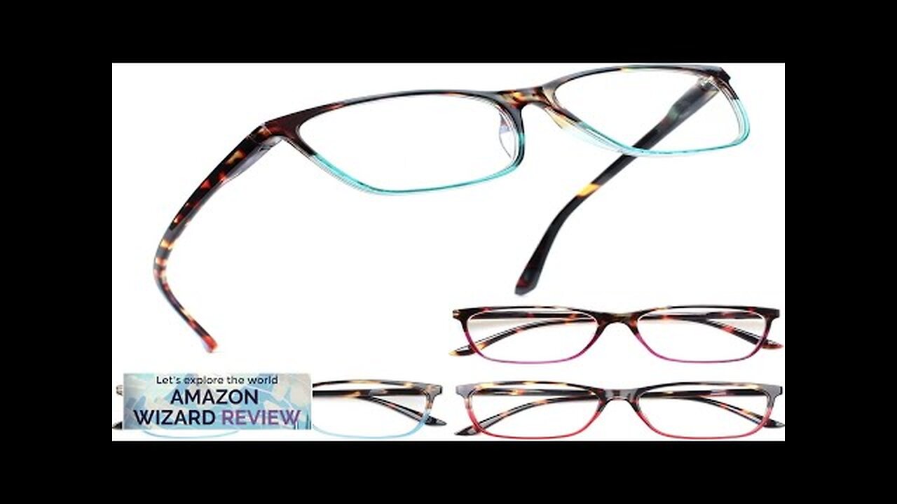 Henotin 4 Pack Ladies Reading Glasses Blue Light Blocking Spring Hinge Readers Review