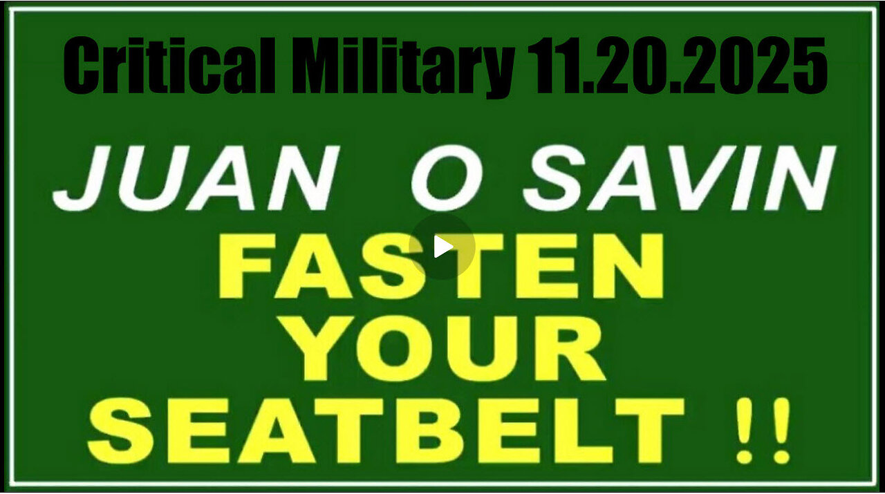 JUAN O SAVIN FASTEN YOUR SEAT BELT!!!!