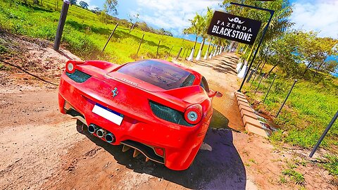 FUI PARA FAZENDA COM A MINHA FERRARI 458 ITALIA