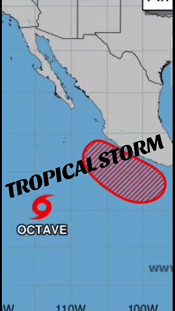 TROPICAL STORM OCTAVE GETS A LITTLE STRONGER...