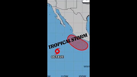TROPICAL STORM OCTAVE GETS A LITTLE STRONGER...