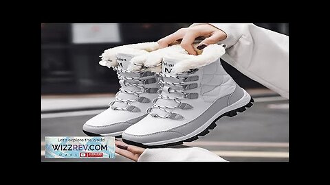 Ankle Boots Women Winter Shoes Keep Warm Non-slip Black Snow Boots Ladies Review