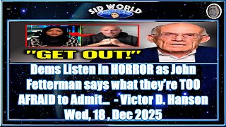 Dems Listen in HORROR as John Fetterman says what they’re TOO AFRAID to Admit… - Victor D. Hanson