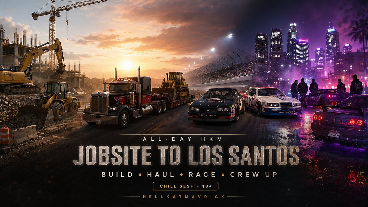 🚧🚛🏁🌆BUILD. HAUL. RACE. CREW UP. | Construction Sim 2022, ATS, iRacing & GTAO All Day 18+🚧🚛🏁🌆