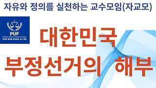 #대한민국부정선거해부#자교모#김병준교수#박주현변호사#AnalysisOfSKoreanFraudElection#허병기교수#우붕이