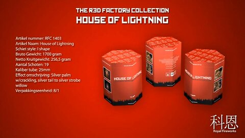 The R3D Factory Collection - House Of Lightning - 19 Schot Vuurwerk Cake