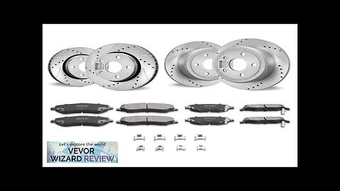 VEVOR Drilled Slotted Front&Rear Brake Rotors Pads Kit for 07-2017 Jeep Wrangler Review