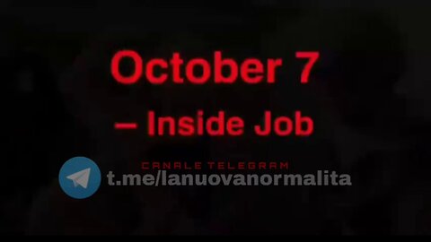 Il 7 Ottobre è stato un lavoro interno