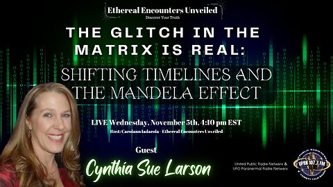 The Glitch in The Matrix Is REAL: Shifting Timelines and the Mandela Effect with Cynthia Sue Larson