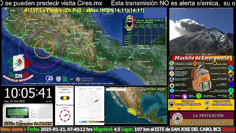 #SISMO Magnitud 4.2 Loc 39 km al NORTE de ZIHUATANEJO, GRO 21/01/25 10:05:08 #noameritoalerta