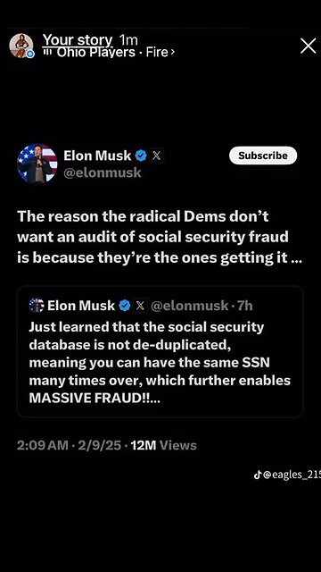 Elon Musk Uncovers More Social Security Fraud