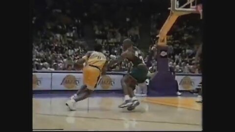 Some Kobe Bryant Highlights Vs. Sonics, 1999. 25 Points 9 Ast.