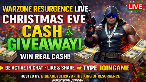 🎅 Warzone Resurgence LIVE 🎄 | Christmas Eve Cash Giveaway 💲🎁