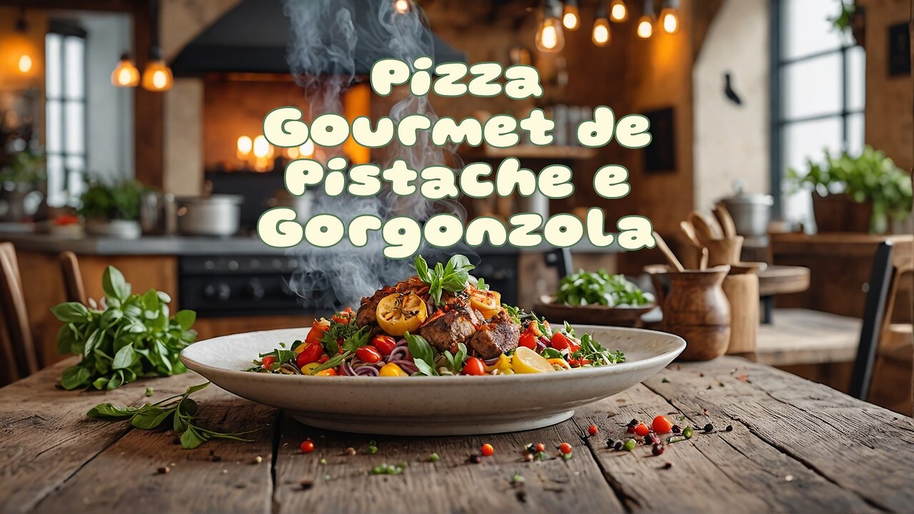 Pizza Gourmet de Pistache e Gorgonzola!