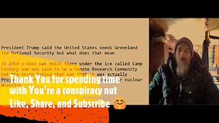 President Trump said the United States needs Greenland for National Security, a look at Camp Century