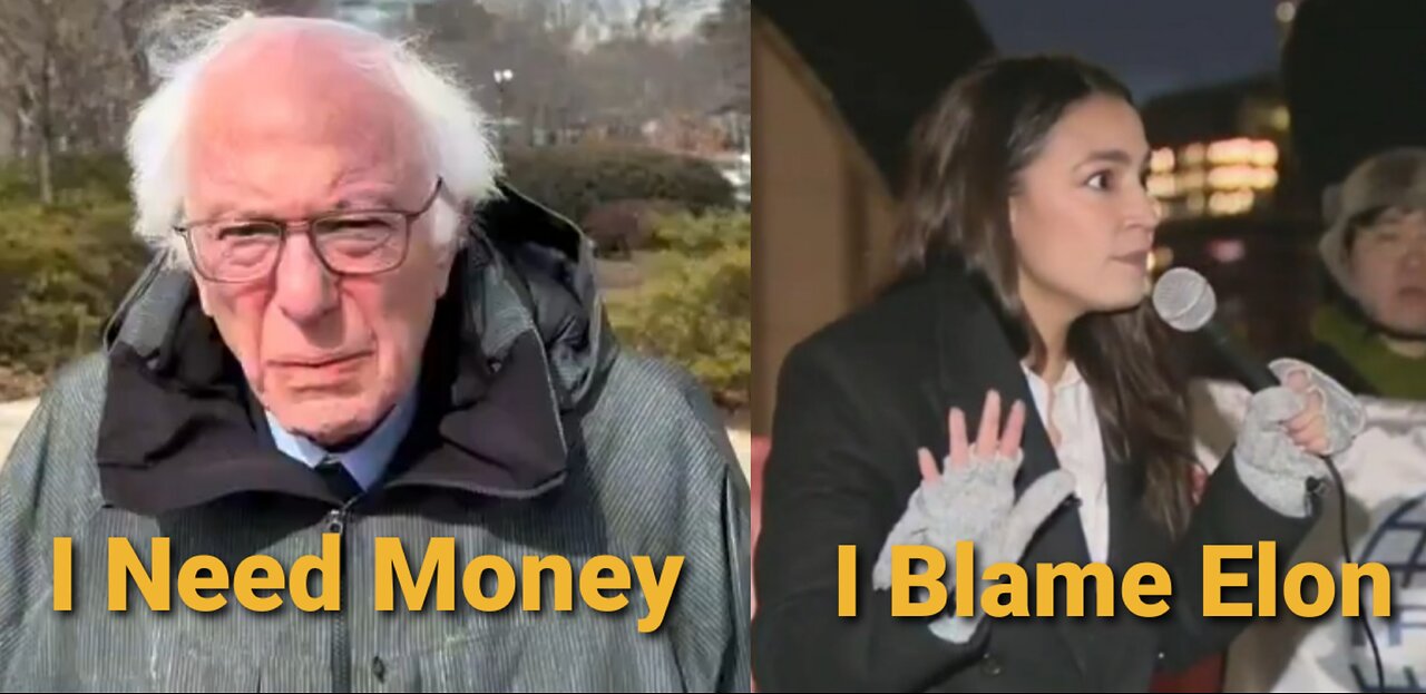 Bernie Begging For Money Again & AOC Panics About Elon Musk