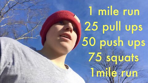 2 Miles, 25 Pull Ups 50 Push Ups, 75 Squats In Under 30 Minutes!