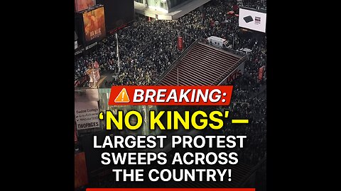 🚨 Breaking: ‘No Kings’ — The Largest Protest Sweeps Across the Country! 🏛️🔥