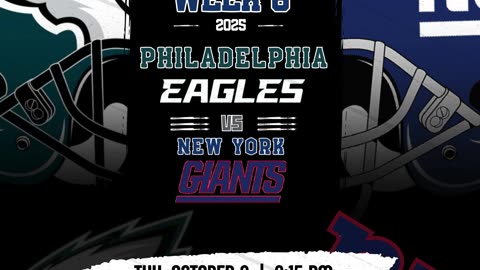 Philadelphia Eagles vs New York Giants | Streaming | Week 6
