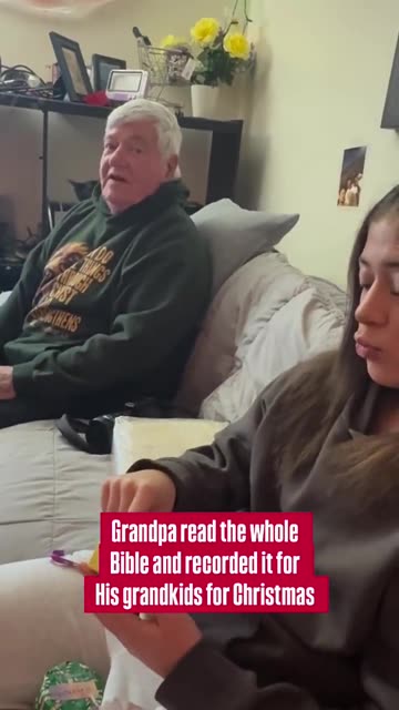 Grandpa read/recorded the Bible for Grandkids
