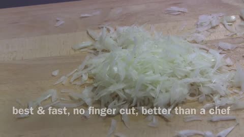 how to chop onion in seconds, no risk cutting finger, better than a chef!