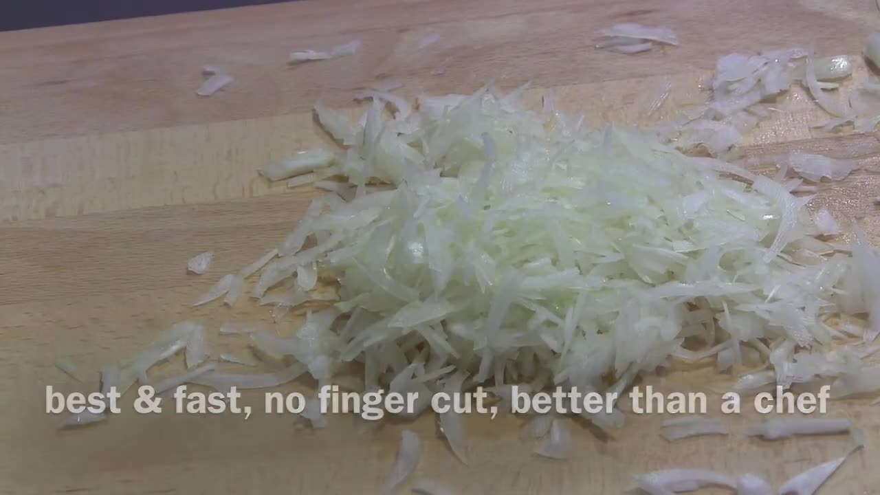 how to chop onion in seconds, no risk cutting finger, better than a chef!