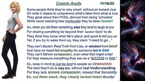 COSMIC ACUITY - a poem by Light Dancing