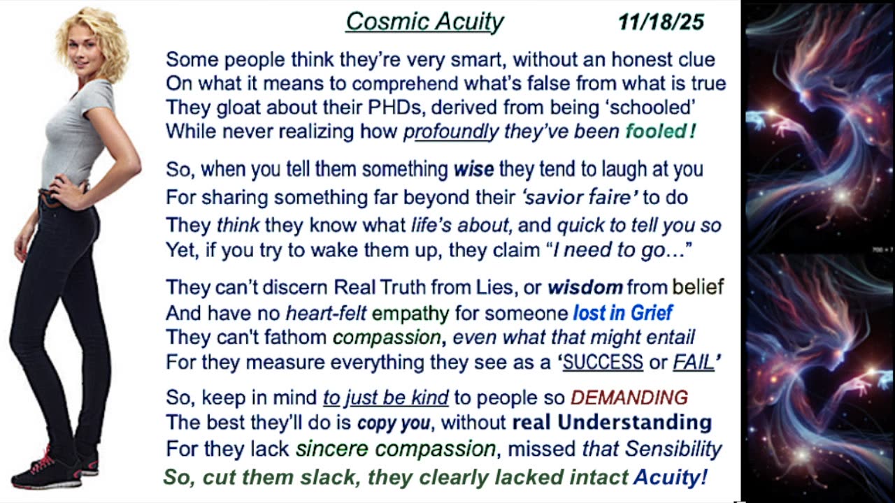 COSMIC ACUITY - a poem by Light Dancing