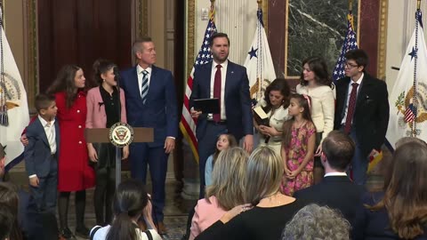 Vice President JD Vance Swears In Sean Duffy as Secretary of Transportation