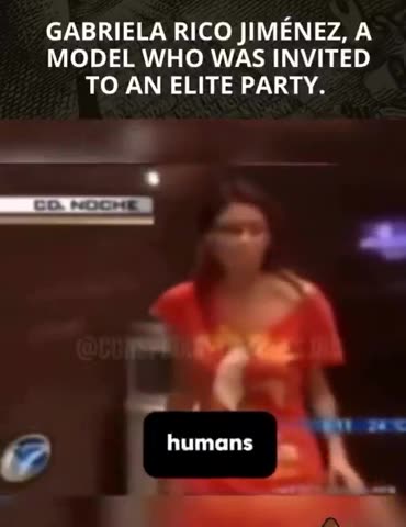(2009) Mexican Supermodel Gabriela Rico Jiménez last seen here very distraught about some horrific Human Elite Cannibalism she allegedly witnessed