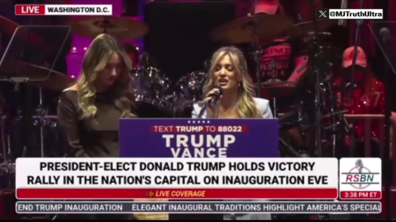 Anyone here love Jesus? — Beautiful Prayer at Trump Victory Rally