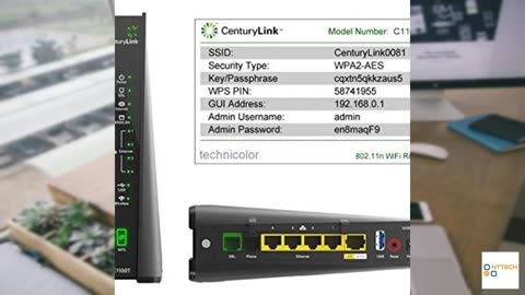 CenturyLink Technicolor C1100T Vdsl2 Modem 802.11n WiFi Router (Renewed)