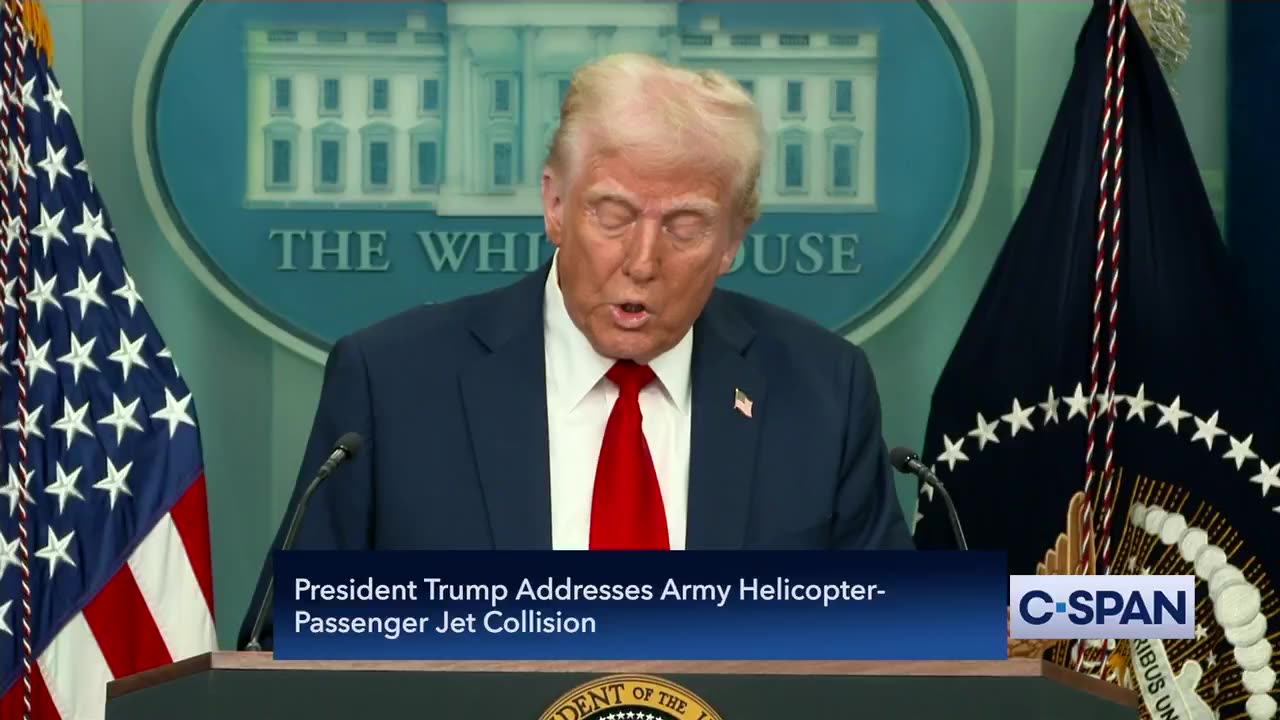 Trump Gives Remarks On Airline Tragedy From WH Briefing Room: 'An Hour Of Anguish For Our Nation'