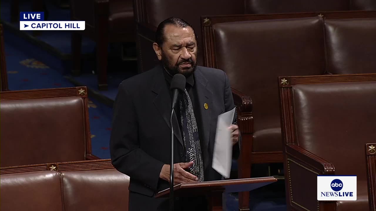 Rep. Al Green speaks on the House floor after being censured