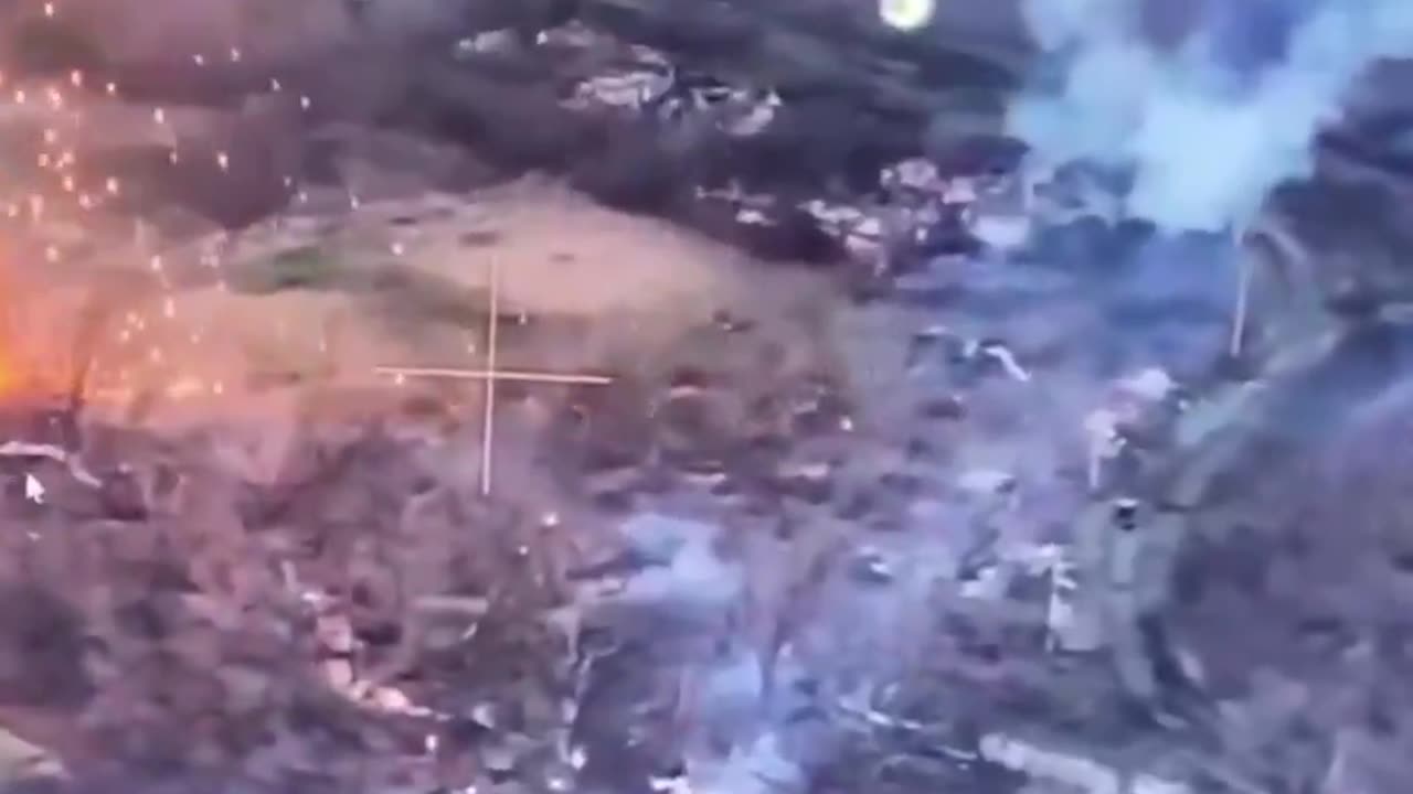 Skynet Drones deploying thermite over WEF controlled Ukrania territory