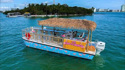 Miami Boat Rental – 30′ Tiki Party Boat Charter💯🏊‍♂️