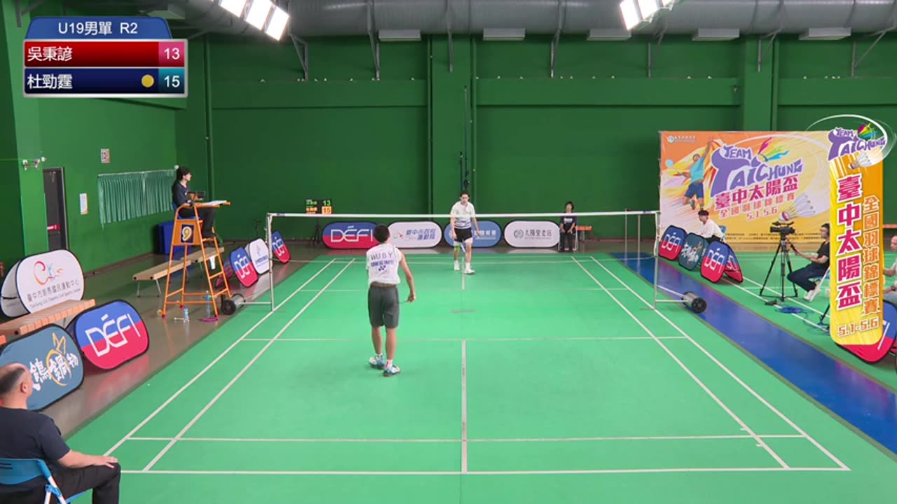 U19男單 吳秉諺 vs 杜勁霆 ｜ 114年臺中太陽盃球評實況轉播