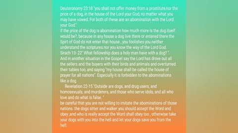 All the abominations are forbidden